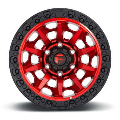 D695 COVERT 17X9 6X135 ET1 CB87 CANDY RED/BLACK RING