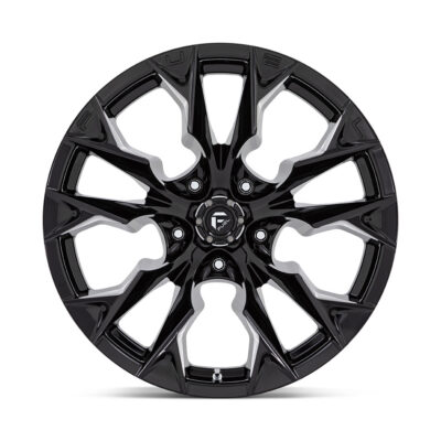 D803 FLAME6 20X9 6X135 ET20 CB87.1 GLOSS BLACK/MILLED