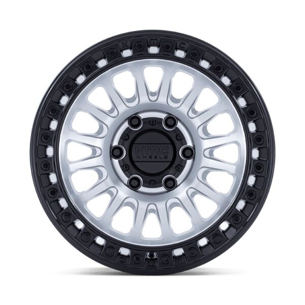 KM552 IMS 17X8.5 5X127 ET-10 CB71.5 MACHINED W/MATTE BLACK RING - Image 2