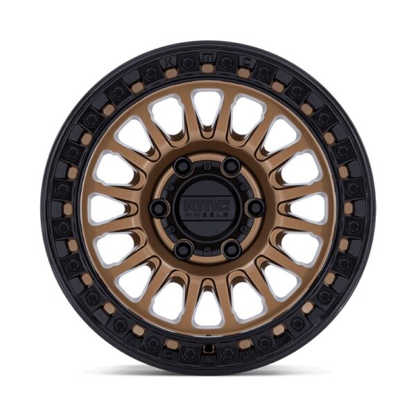 KM552 IMS 17X8.5 5X127 ET-10 CB71.5 MATTE BRONZE W /GLOSS BLACK LIP - Image 2