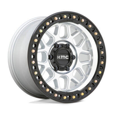 KM549 GRS 17X9 5X127 ET-12 CB71.5 Mach/Satin Black Face Wheel