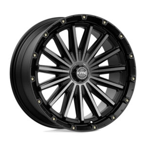 KM102 Signal 17X9 6X135/6X139.7 ET-12 CB106.1 Satin Black/Gold Tint Wheel
