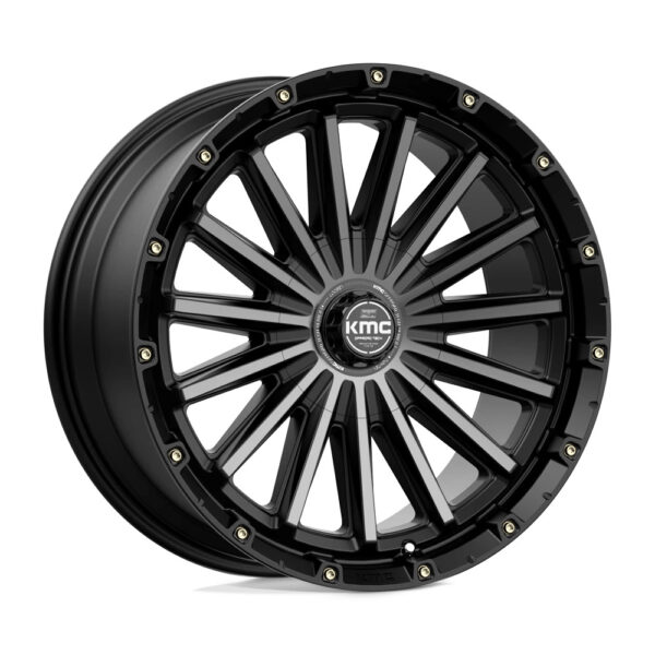 KM102 Signal 17X9 6X135/6X139.7 ET-12 CB106.1 Satin Black/Gold Tint Wheel