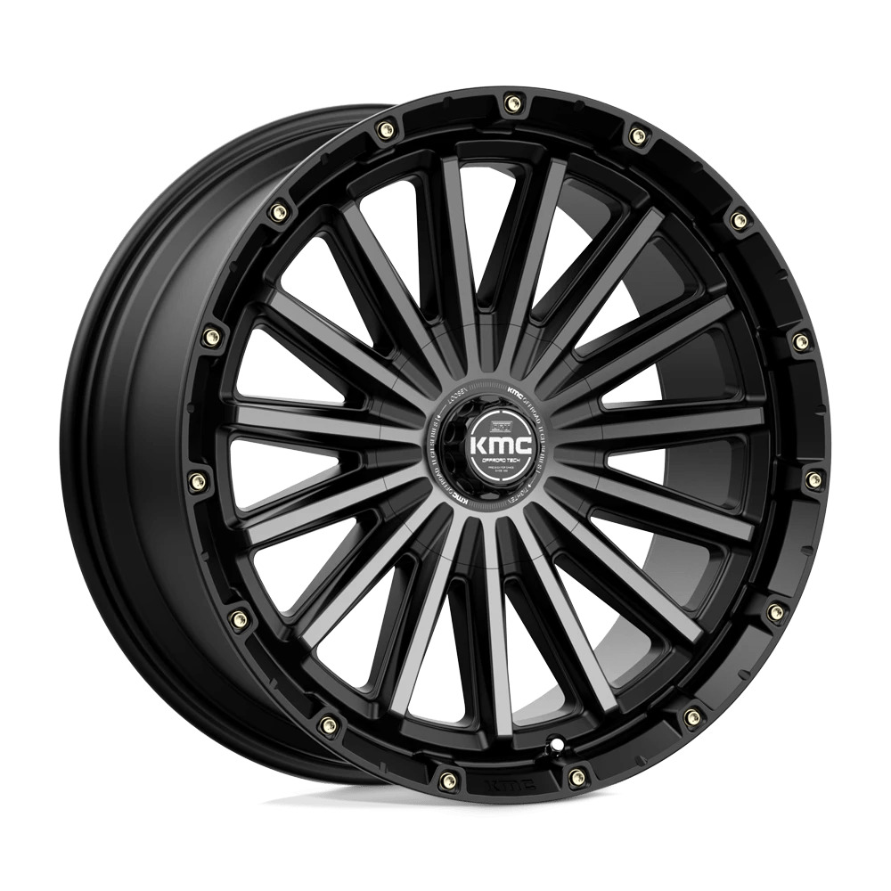 KM102 Signal 17X9 6X135/6X139.7 ET-12 CB106.1 Satin Black/Gold Tint Wheel