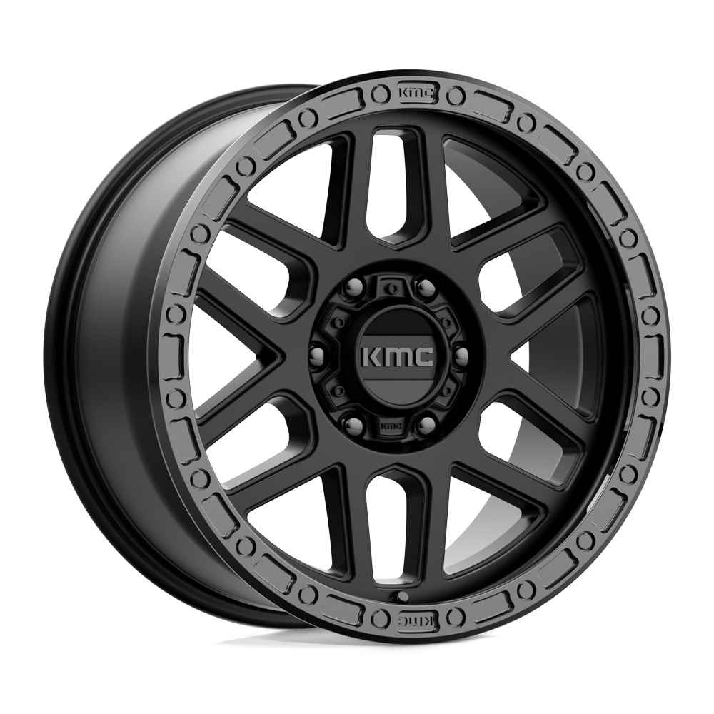 KM544 MESA 17X9 6X139.7 ET-12 CB106.2 Satin Black Gloss Black Lip Wheel