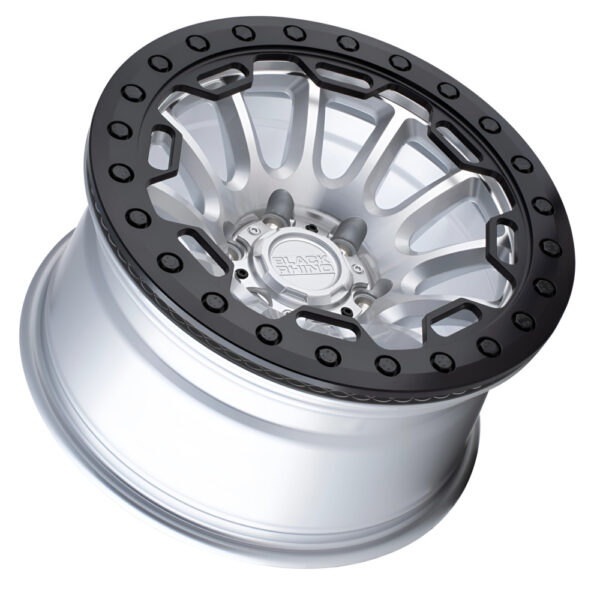 1785URY(OURAY beadlock) 17X8.5 6X139.7 ET00 CB 112.1 SILVER/MACH FACE - Image 3