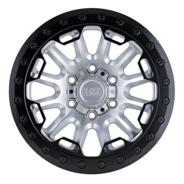1785URY(OURAY beadlock) 17X8.5 6X139.7 ET00 CB 112.1 SILVER/MACH FACE - Image 2