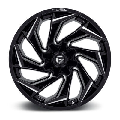 D753 REACTION 17X9 5X114.3/5X127 ET-12 CB78.1 GLOSS BLACK MILLED