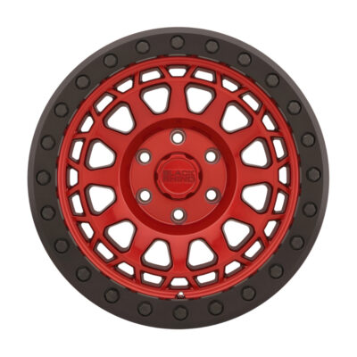 1785PRM(PRIMM beadlock) 17X8.5 5X127 ET-38 CB71.6 CANDY RED/BLACK RING