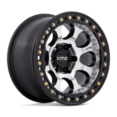 KM237 Riot 17X9 6X139.7 ET-12 CB108 Beadlock Machined Face/Black Inside Wheel