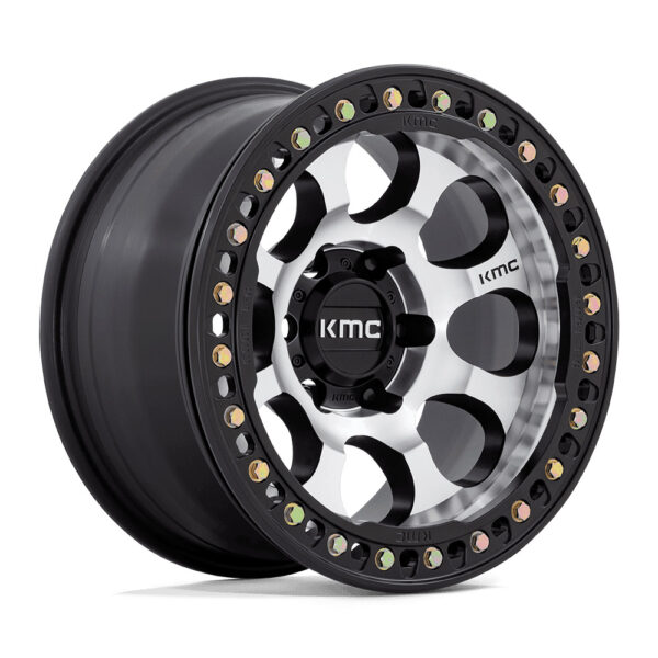 KM237 Riot 17X9 6X139.7 ET-12 CB108 Beadlock Machined Face/Black Inside Wheel