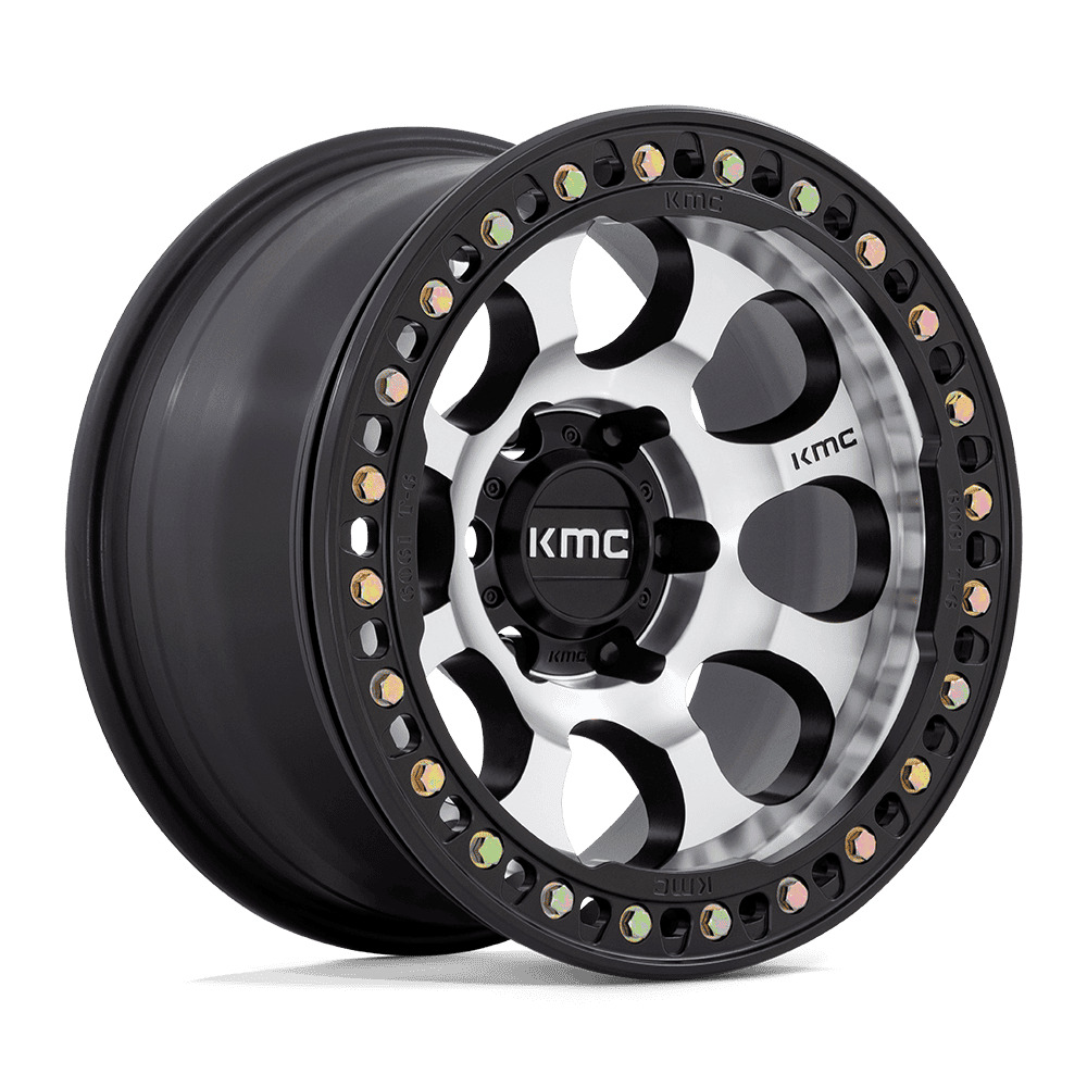 KM237 Riot 17X9 6X139.7 ET-12 CB108 Beadlock Machined Face/Black Inside Wheel