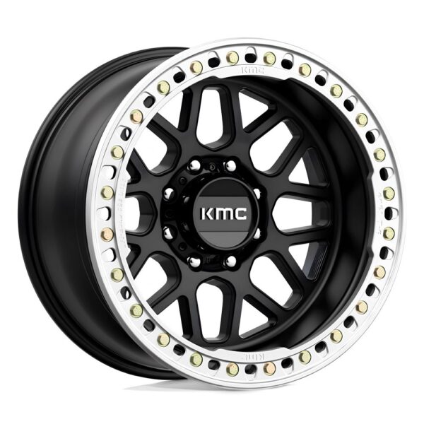 KM235 Beadlock Grenade Crawl 20X10 8X165.1 ET-48 CB125.5 Satin Black Wheel