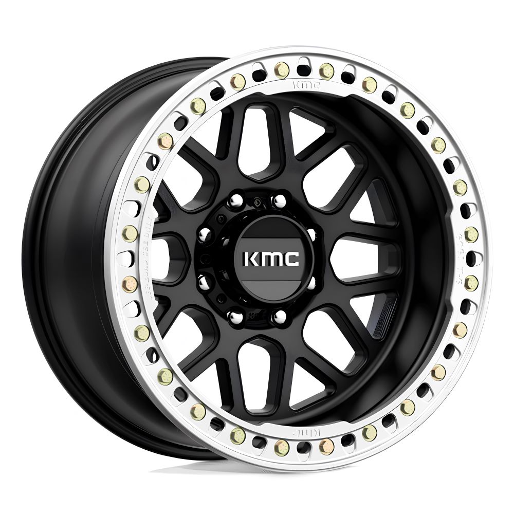 KM235 Beadlock Grenade Crawl 20X10 8X165.1 ET-48 CB125.5 Satin Black Wheel