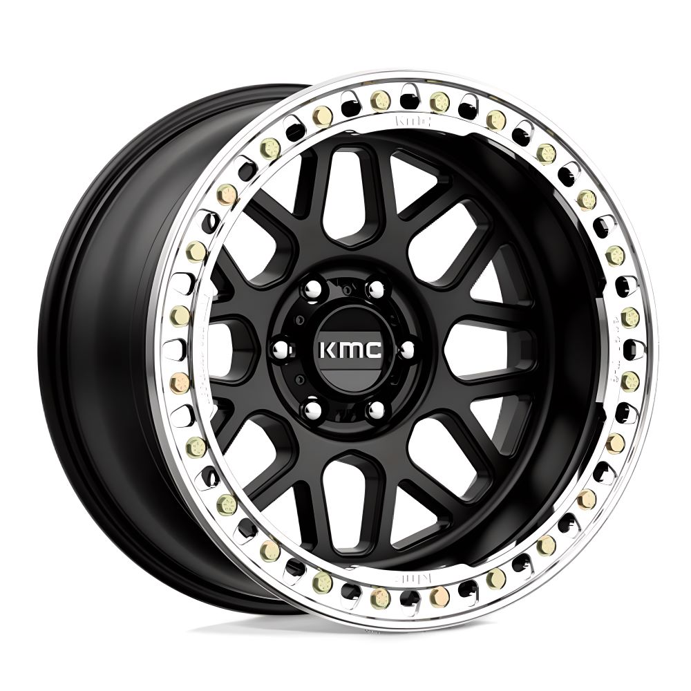 KM235 Beadlock Grenade Crawl 17X8.5 6X135 ET00 CB87.1 Satin Black Wheel