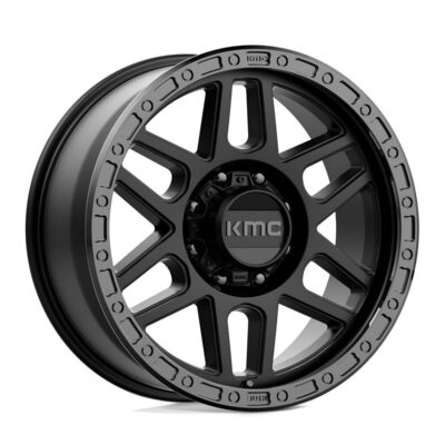 KM544 MESA 17X9 8X165 ET-12 CB125.5 Satin Black Gloss Black Lip Wheel