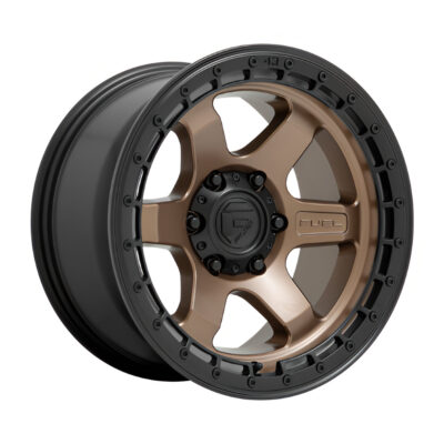 D751 BLOCK 17X9 5X127 ET-12 CB71.5 Matte Bronze / Black Ring