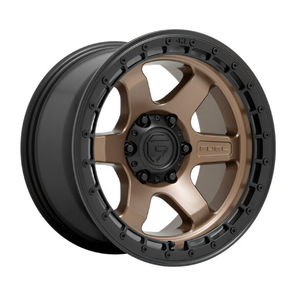 D751 BLOCK 17X9 5X127 ET-12 CB71.5 Matte Bronze / Black Ring