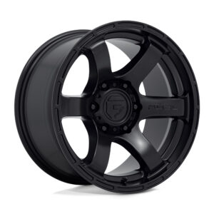 Fuel D766 RUSH 18x9 Satin Black wheel, 5x127 bolt pattern, +20mm offset, 71.5mm center bore.
