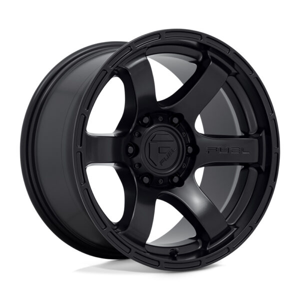 Fuel D766 RUSH 18x9 Satin Black wheel, 5x127 bolt pattern, +20mm offset, 71.5mm center bore.