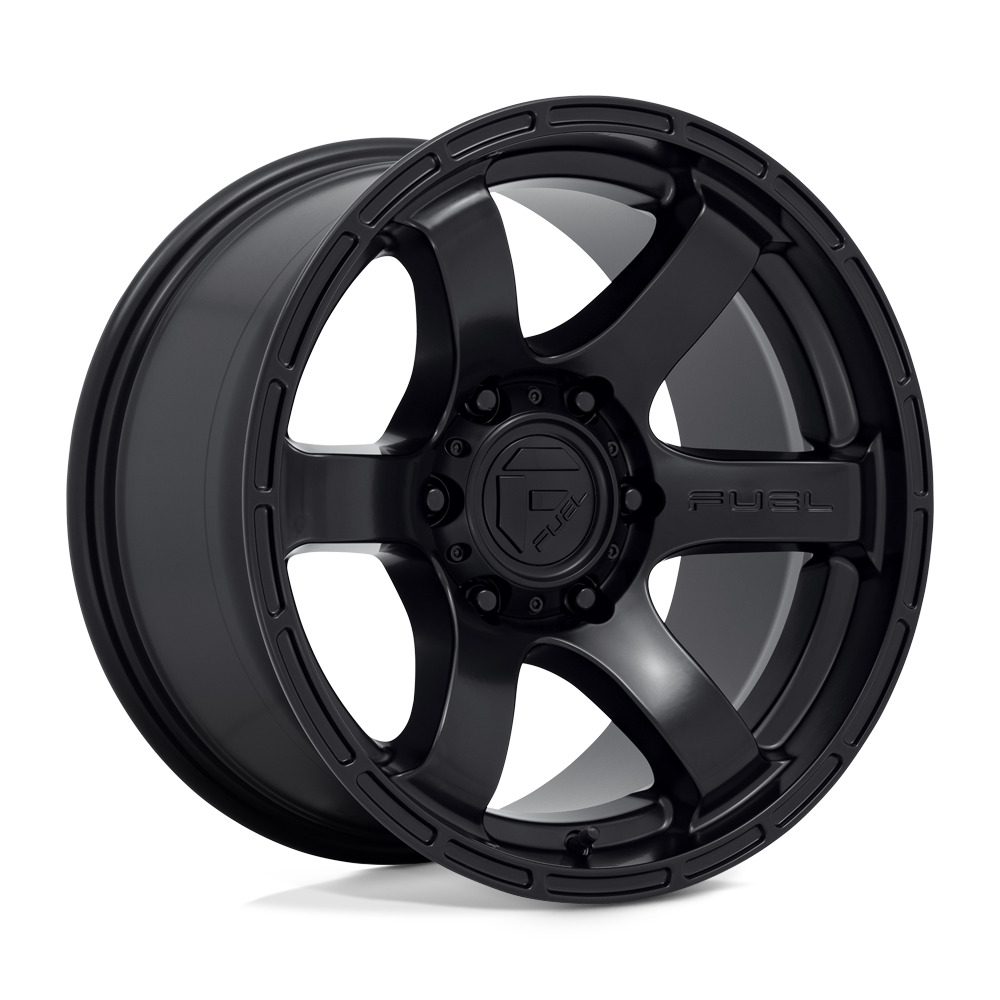 Fuel D766 RUSH 18x9 Satin Black wheel, 5x127 bolt pattern, +20mm offset, 71.5mm center bore.