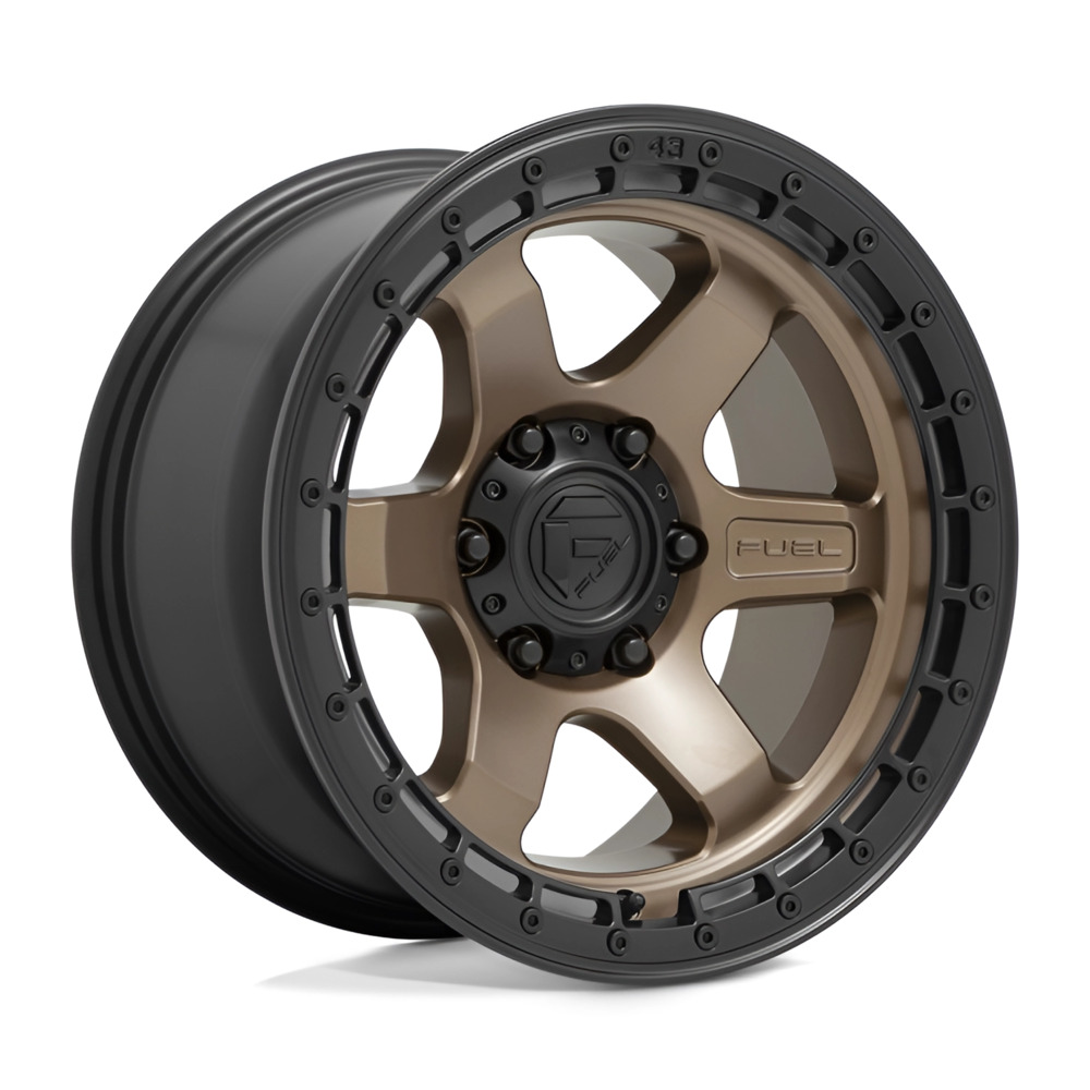 D751 BLOCK 17X9 6X139.7 ET-12 CB106.1 Matte Bronze / Black Ring