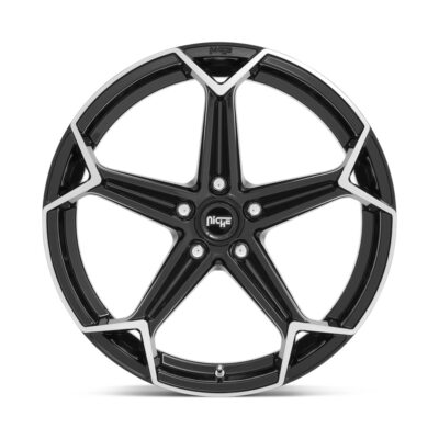 M259 ARROW 20X9 5X115 ET18 CB71.5 GLOSS BLACK BRUSHED FACE