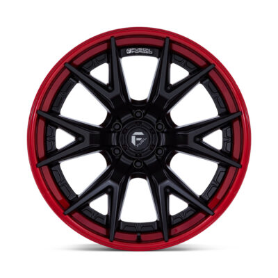 FC402 CATALYST 20X9 6X139.7 ET01 CB106.1 MATTE BLACK/CANDY RED LIP