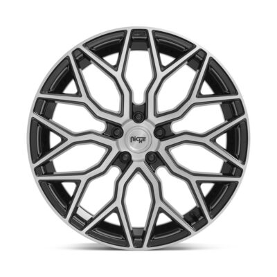 M262 MAZZANTI 20X10.5 5X120 ET35 CB72.7 GLOSS BLACK BURSHED FACE