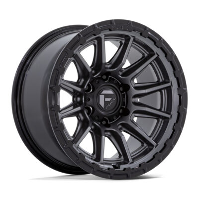 FC866 PISTON 17X9 5X127 ET12 CB71.5 MATTE GUNMETAL W/ GLOSS BLACK LIP