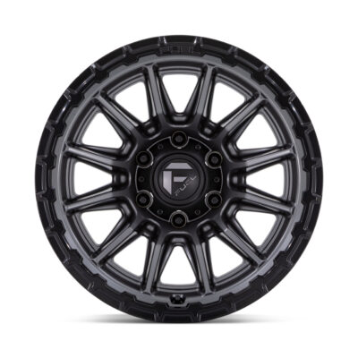 FC866 PISTON 17X9 5X127 ET-12 CB71.5 MATTE GUNMETAL W/ GLOSS BLACK LIP