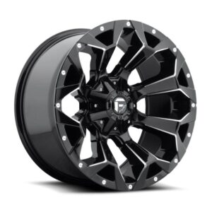 D576 ASSAULT 17X9 5X114.3/5X127 ET1 CB78.1 GLOSS BLACK MILLED