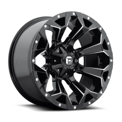 D576 ASSAULT 17X9 5X114.3/5X127 ET1 CB78.1 GLOSS BLACK MILLED