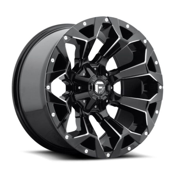 D576 ASSAULT 17X9 5X114.3/5X127 ET1 CB78.1 GLOSS BLACK MILLED