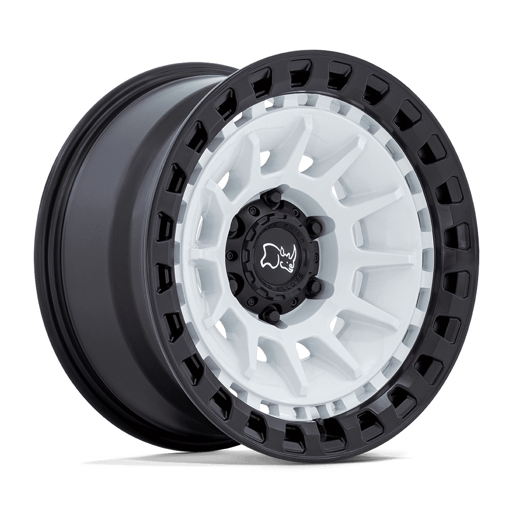 Black Rhino BR009 (BARRAGE) 17X8.5 Wheels - Matte White on Black