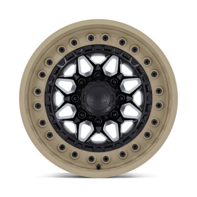 BR008(ALPHA) 17X9 6X139.7 ET-12 CB106 MATTE BLACK W/SAND LIP