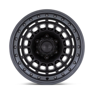 BR014 SAHARA 17X9 5X127 ET-12 CB71.5 MATTE BLACK W/GUNMETAL LIP