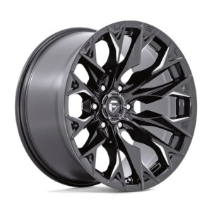 Fuel D803 FLAME 22x12 Gloss Black Milled wheel, 5x127 bolt pattern, -44mm offset.