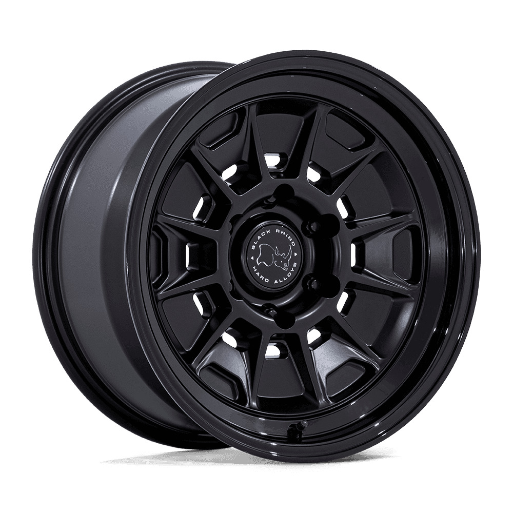 BR021 MONDO 17X8.5 6X139.7 ET-10 CB106.1 MATTE BLACK for GLOSS BLACK LIP