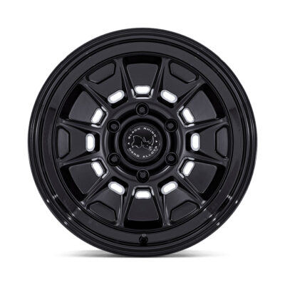 BR021 MONDO 17X8.5 6X139.7 ET-10 CB106.1 MATTE BLACK/GLOSS BLACK LIP