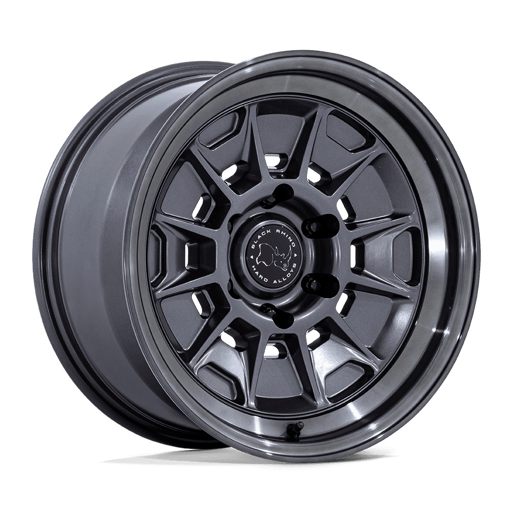 BR021 MONDO 17X8.5 6X139.7 ET20 CB106.1 MATTE GUNMETAL for GLOSS GRY TINTED LIP