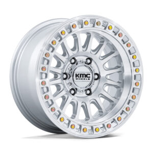 KMC KM552 IMS 17X8.5 Wheels - Gloss Silver/Machined Face