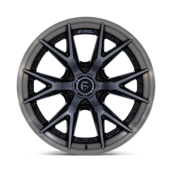 FC402 CATALYST 20X9 6X139.7 ET20 CB106.1 GLOSS BLACK BURSHED FACE W/GRY TINT BUR - Image 2