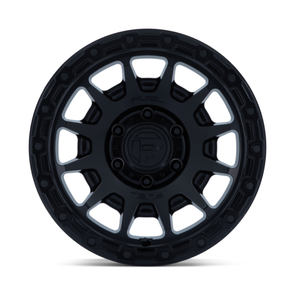 FC884 FORTRESS 17X8.5 6X139.7 ET00 CB106.1 MATTE BLACK/GLOSS BLACK - Image 3